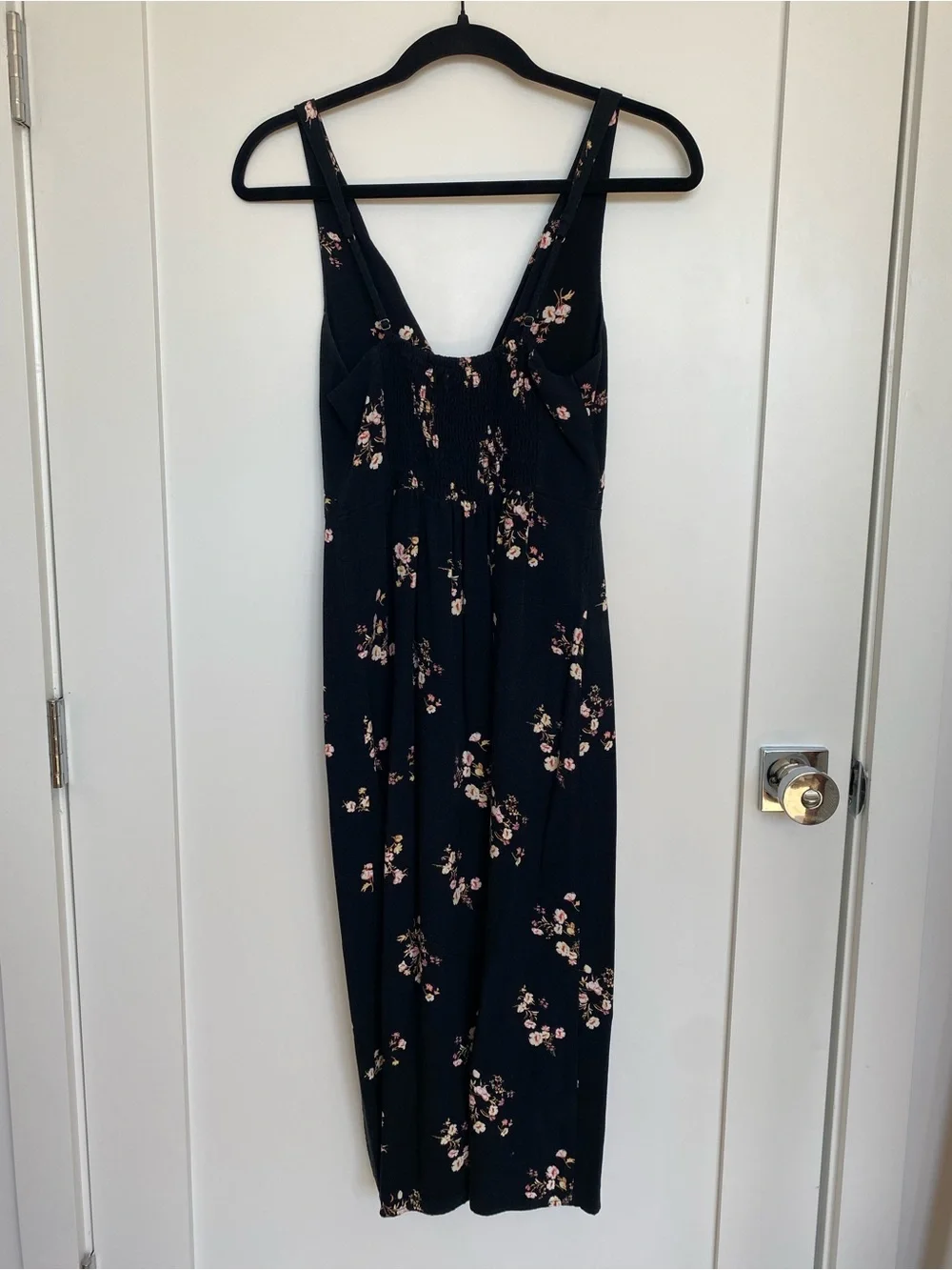 Abercrombie Black Floral V-Neck Maxi Dress